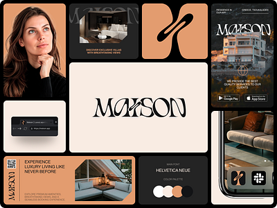 Maison Real Estate App Branding brand brand guidelines brand identity branding graphic design halo lab identity logo logotype packaging real estate startup style guide visual identity