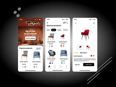 Furniture sale mobile app ui mobile mobile app online shopping ui
