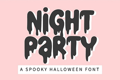 Nitght Party - A Halloween Font 70s font 80s font a halloween font boho font bold font bubble font bubbly font cursive font groovy font halloween font hippie font nitght party a halloween font quirky font retro font scary font spooky font swirl font trendy font vintage font y2k