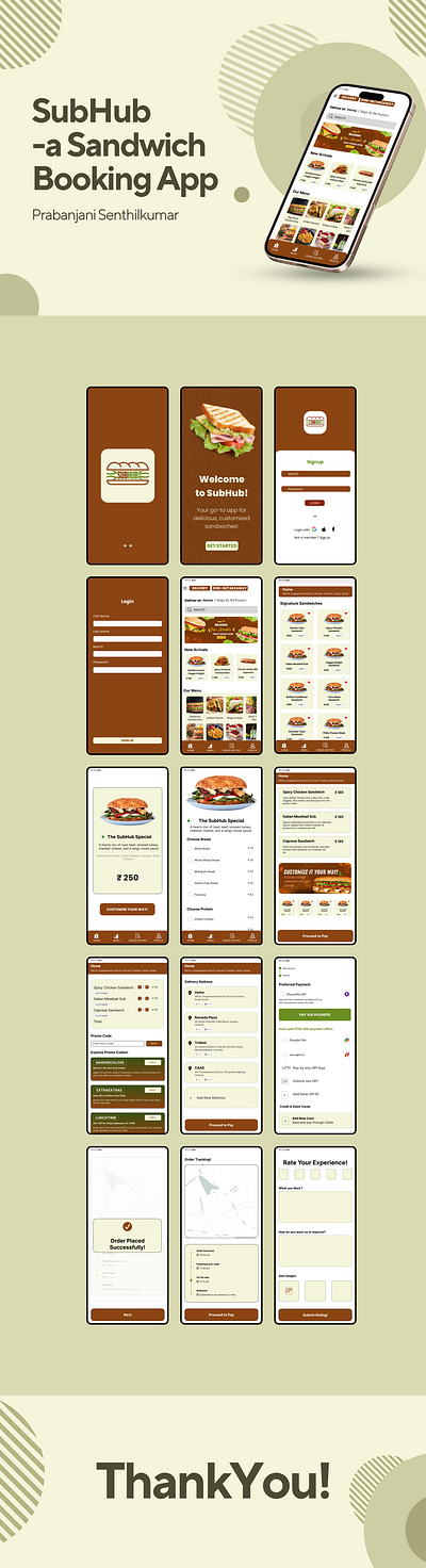 Sandwich Booking App branding design food graphic design logo restaurants sandwich subway subwich swiggy ui zomato