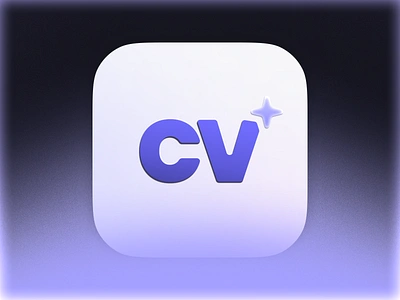 Icon for CV Builder App app icon app store branding cv design figma gradient graphic design illustration ios iphone app modern screenshots typography