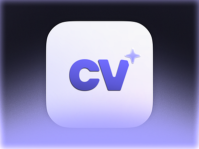 Icon for CV Builder App app icon app store branding cv design figma gradient graphic design illustration ios iphone app modern screenshots typography