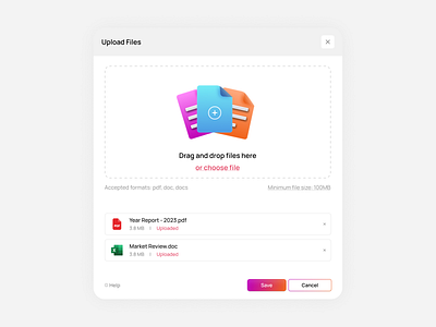 Files Upload | UX Best Practices design devdock drag and drop minimal ui ui kit upload file uploading process ux website