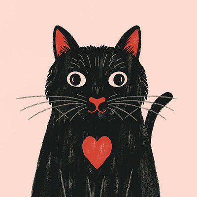 Valentine cat illustration graphic design illustrations logo