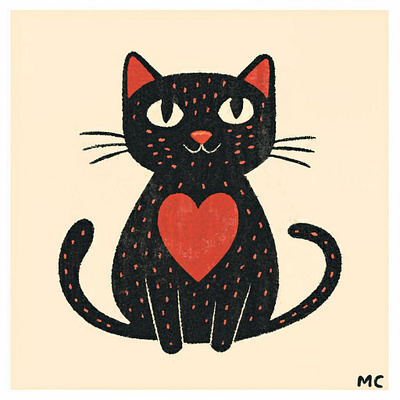 Valentine cat illustration ai art graphic design illustrations