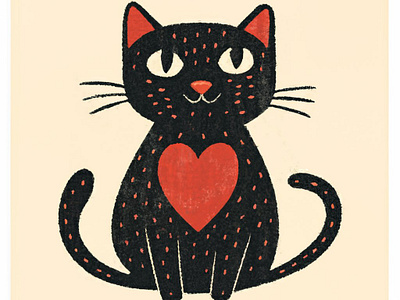 Valentine cat illustration ai art graphic design illustrations