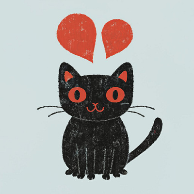 Valentine cat illustration graphic design illustrations logo