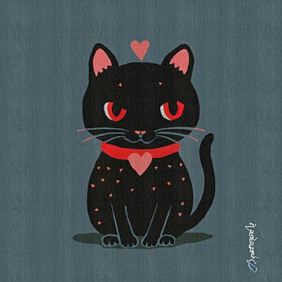 Valentine cat illustration graphic design illustrations logo