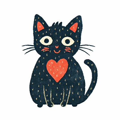 Valentine cat illustration graphic design illustrations logo