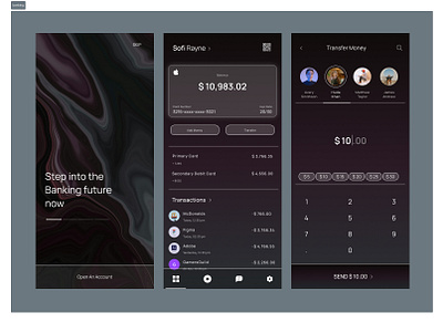 Banking App Ui app design graphic design illustration typography ui ui ux ux