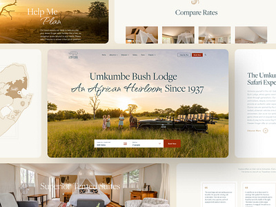 Umkumbe Bush Lodge Website design ui ux webflow website