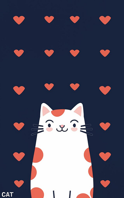 Valentine cat illustration graphic design illustrations logo