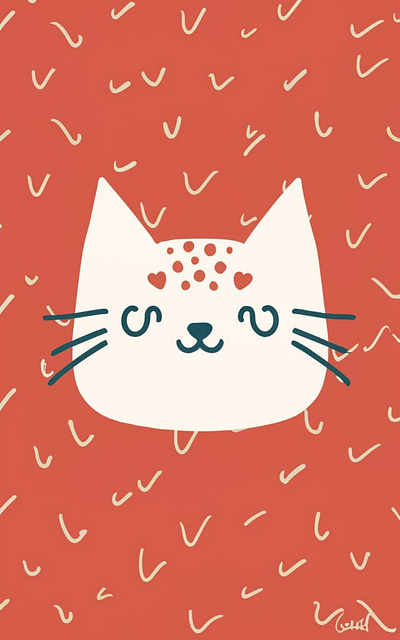 Valentine cat illustration graphic design illustrations logo