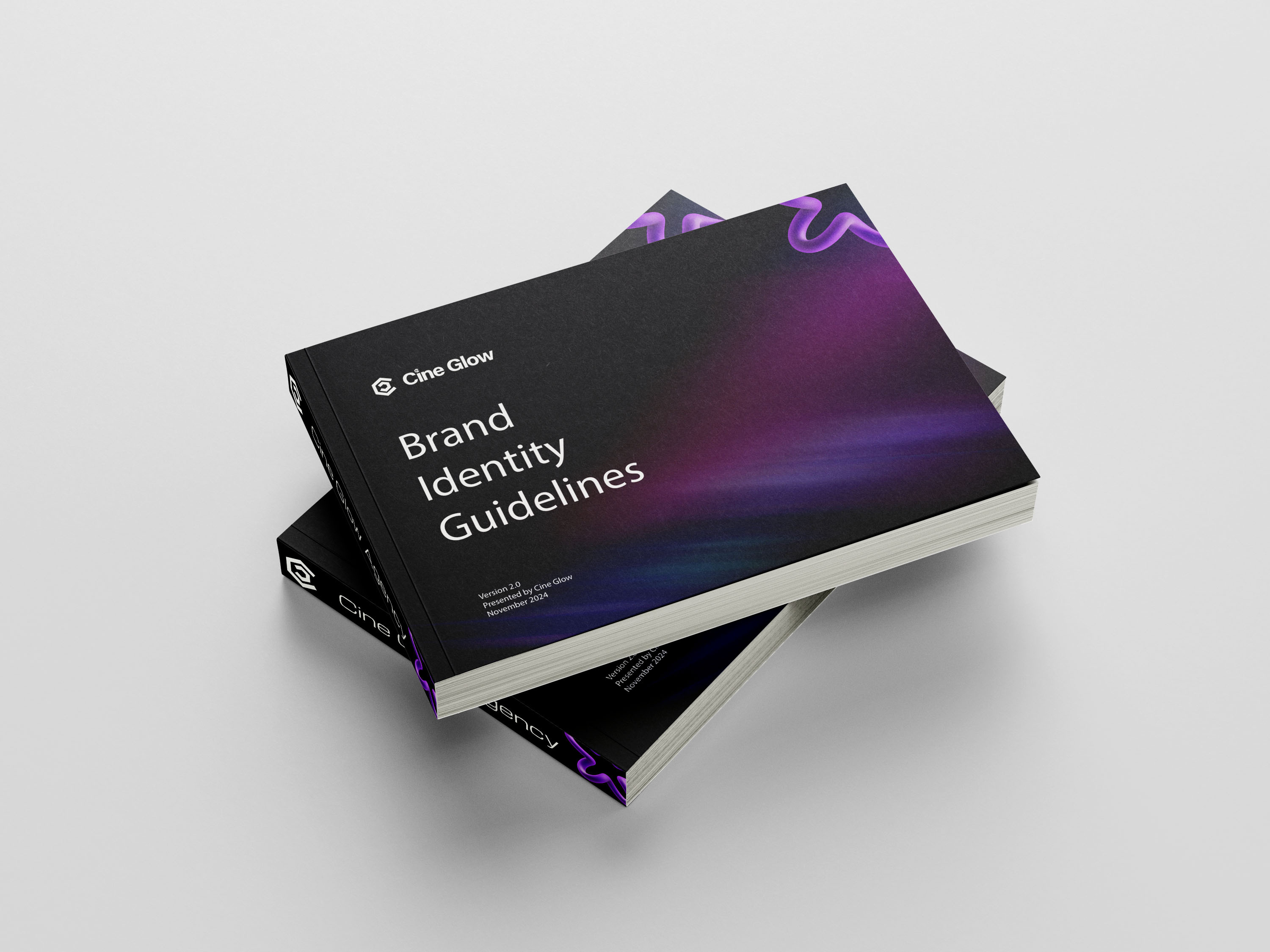 Cine Glow New Brand Identity Guidelines 2.0 brand brand guidelines brand identity branding design graphic design guidelines identity illustration layout logo motion graphics typo typography visual guidelines visual identity