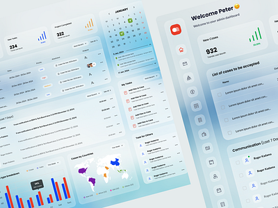 Admin Dashboard for Legal Firm admin dashboard modern design ui