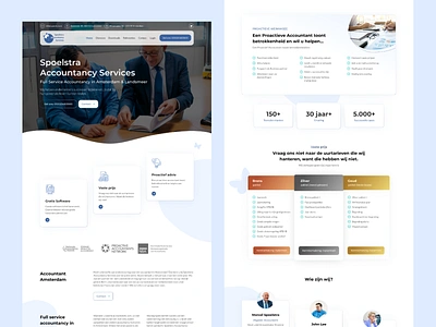 Spoelstra Accounting Services design landing page ui ux