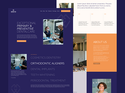 Azora dentist landing page ui ux