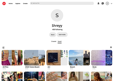 Pinterest User Profile 30daysui dailyui ui ux