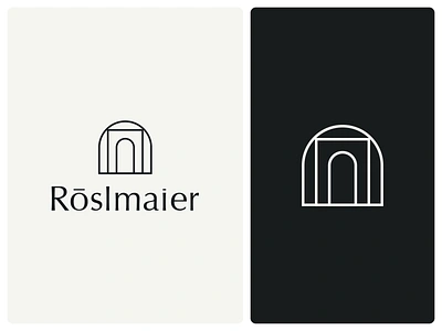 Röslmaier brand branding building design gate identity logo logo design mark minimal portal