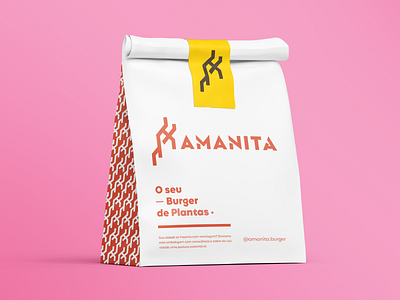 Branding - Amanita Vegan Burger branding burger delivery food restaurant uniform vega