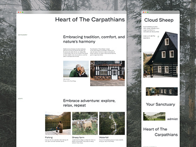 Landing Page | Cloud Sheep cozyatmosphere landingpage minimaldesign pastelcolors travelwebsite ui uxdesign webdesign