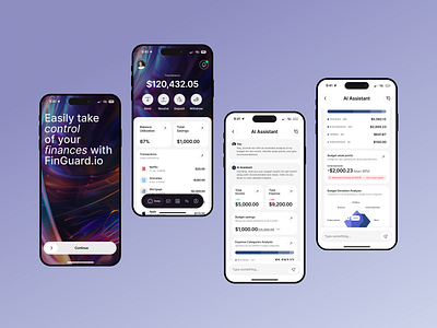 Personal AI-Powered Finance Tracker ai app chatbot finance fintech ios metrics minimalism mobile mobileapp tracker ui ux