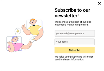 Newsletter Subscriber subscriber ui ux