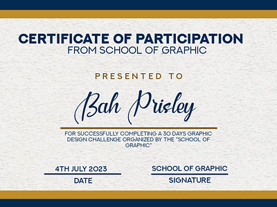 CERTIFICATE DESIGN graphic design