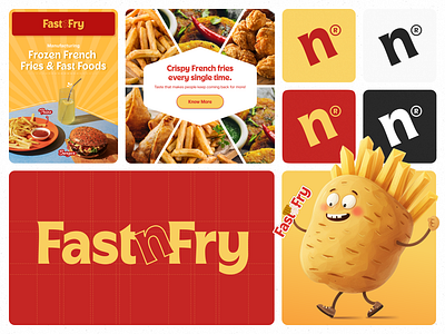 FastnFry: A Brand Identity That's Hot and Ready abox agency brand guidelines brand identity branding fast food food branding logo design marketing design packaging design social media graphics trends visual identity