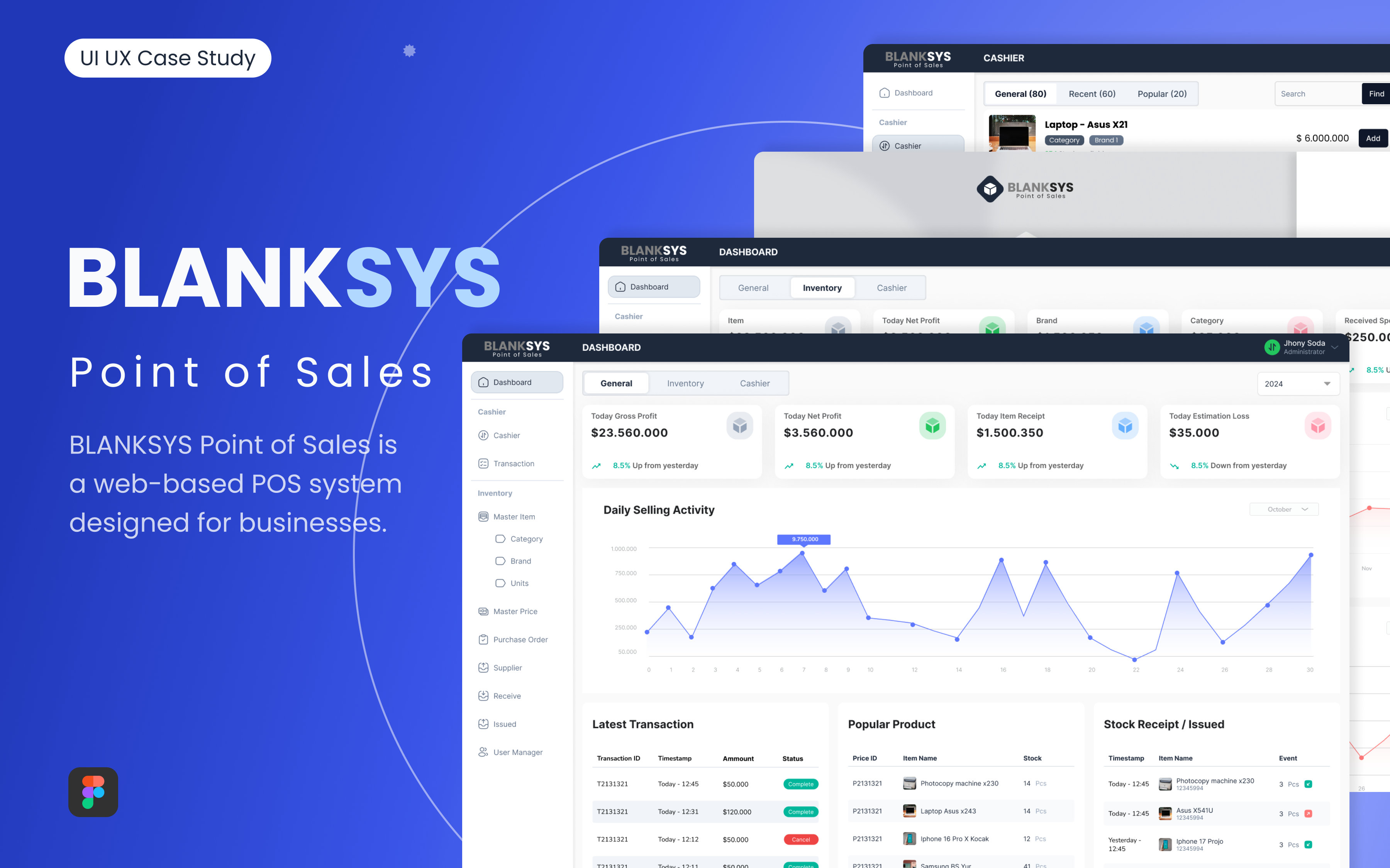 Point of Sales Web App - UI UX Design Case Study accounting casestudy cashier desktop desktop app figma point of sales pointofsales retail ui uiux ux web app