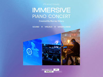 Piano Concert advert banner ad branding concert gradient graphic design modern design music photo manipulation social media pots typography visual