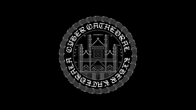 CYBER CATHEDRAL ILLUSTRATION FUTURISTIC CYBERPUNK BADGE LOGO androaki cathedral architecture cyber badge cybergothic cybergothic design cybergothic logo cyberpunk cyberpunk badge cyberpunk cathedral cyberpunk church cyberpunk gothic cyberpunk logo futuristic cathedral futuristic church futuristic logo gothic font gothic logo gothic typography kibergotik