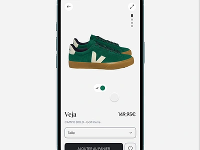 Sneakers - Color Selection animation clean color mobile mobile app product design selection sneakers ui user interface ux