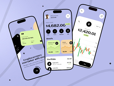 Cryptocurrency Wallet App Concept android design app app design application design crypto mobile app crypto wallet cryptocurrency app design figma design ios ios design mobile mobile app design mobile design mobile design inspiration ui ui design ux ux design wallet