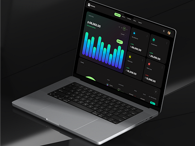 Concepts for a Cryptocurrency Management App application black theme blockchain business clean crypto design design agency figma flat design graph green minimalist mobile app product product design ui ux web web application