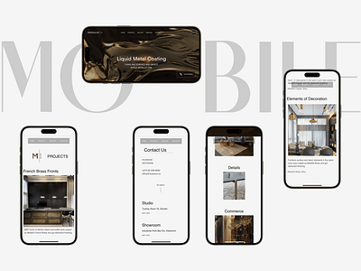 Modulux animation interior liquid metallic minimal mobile ui ux web design website