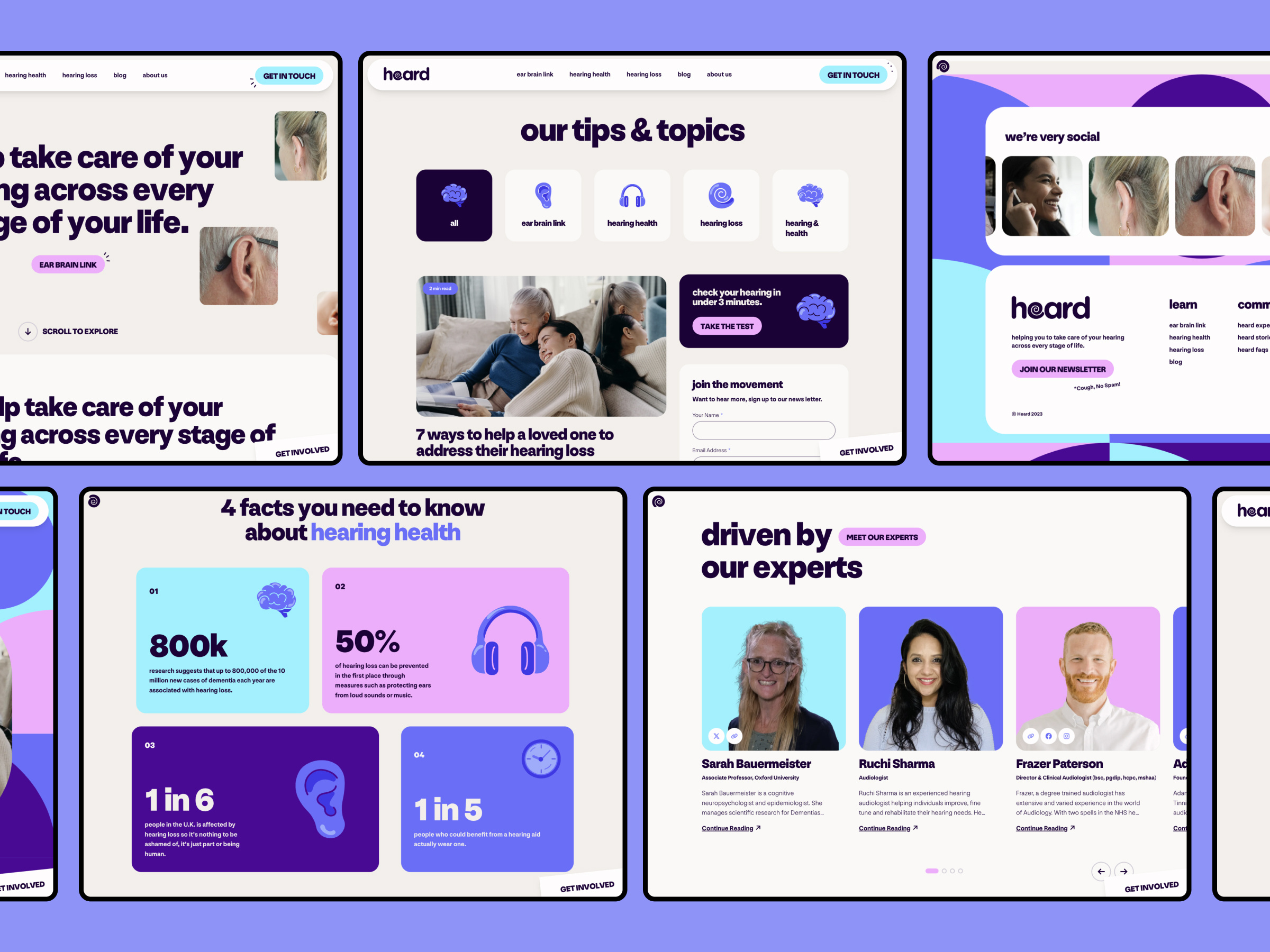 Heard | Showreel branding design figma illustration logo mockup showreel typography ui user interface ux web website