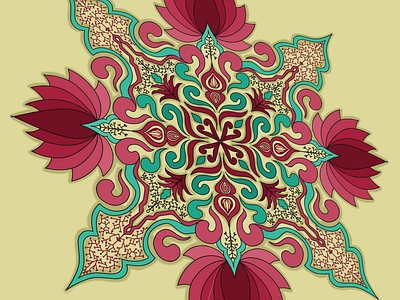 perspective digital digital art illustration mandala painting