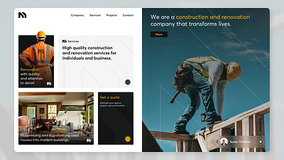 Website - Construction & Renovation Company company construction renovation ui ux webdesign website