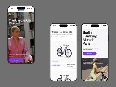 E-commerce Mobile Design bike bycicle clean ecommerce ecommerce design electric bike mobile mobile design mobile ui online shop online store ontine shopping shop shopify store ui ux