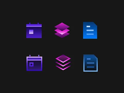 CUSTOMIZED Sharp NEON Icons in Duo and Flat! asset brandling design flat icon icons line logo minimal neon neon icons ui vector