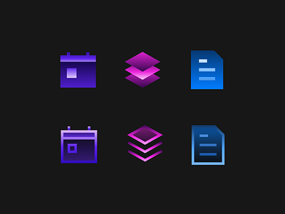 CUSTOMIZED Sharp NEON Icons in Duo and Flat! asset brandling design flat icon icons line logo minimal neon neon icons ui vector