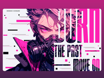 A Visionary Artwork anime bold color concept creative cyberpunk design digital emotions energy expression futuristic graphic illustration minimalism modern neon powerful storytelling typography