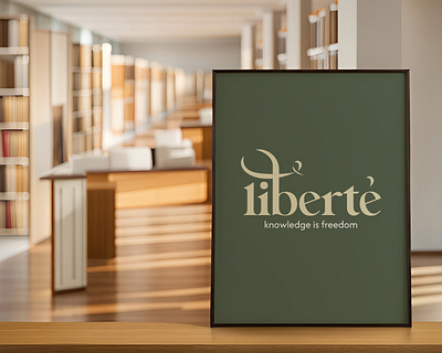 Liberte Logotype awesome book book shop book store books branding design graphic design logo type vector