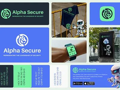 Logo and Branding For Data Protection Brand Alpha Secure adobe illustrator alpha logo alpha secure logo brand guidelines branding branding design branding for security service data protection logo graphic design lion logo lion mark logo logo branding logo design logo mark minimal logo modern logo secure logo security logo