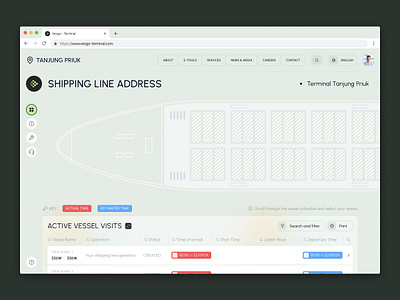 Vesgo Terminal - Cargo Tracker Dashboard cargo clean dashboard development shipping ui design uiux design user interface vessel website