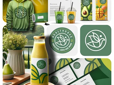 HEALTH DOVE Branding Visuals brand identity branding creativity graphic design graphics designer identity logo logo designing