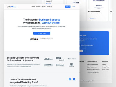 GIHSANA.com - Dropship Landing Page bisnisonline branding businesstools creativesolutions dropshipdesign dropshippingglobal ecommerceinterface gihsanaplatform graphic design madeinindonesia uiuxdesign webdesignshowcase