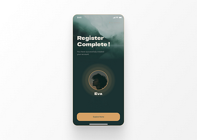 Registration Completion Splash android appdesign apps ios ui userdesign userexperience ux