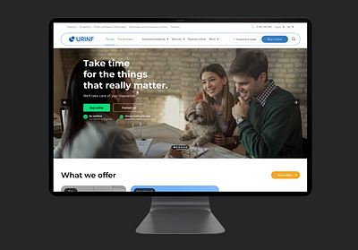 URINF - Insurance Company Website ai cleandesign customerexperience design insurancewebsite interface intuitivenavigation modernlayout onlineservices ui ux web webdesign website